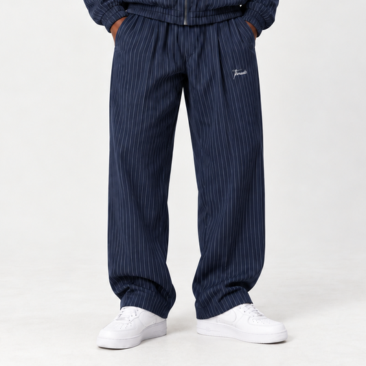 Pinstripe Track Bottoms