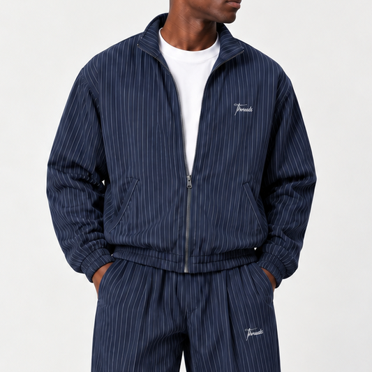 Pinstripe Track Jacket