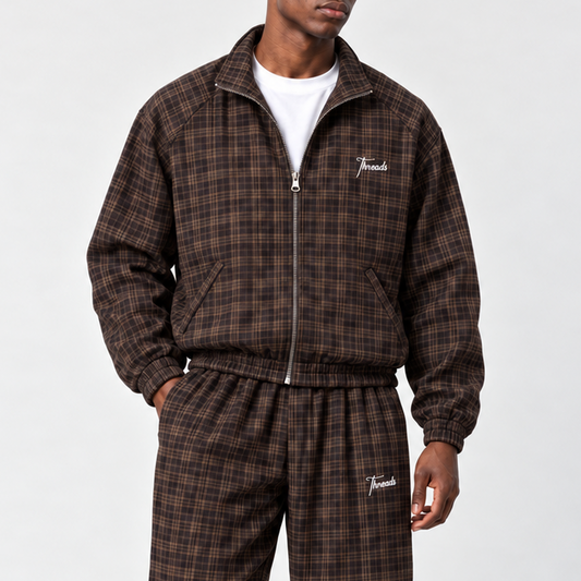 Checked Track Jacket