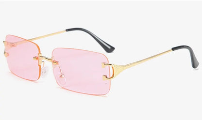 Rimless Rectangular Sunglasses