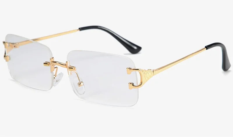 Rimless Rectangular Sunglasses