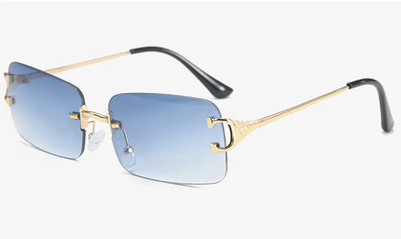 Rimless Rectangular Sunglasses