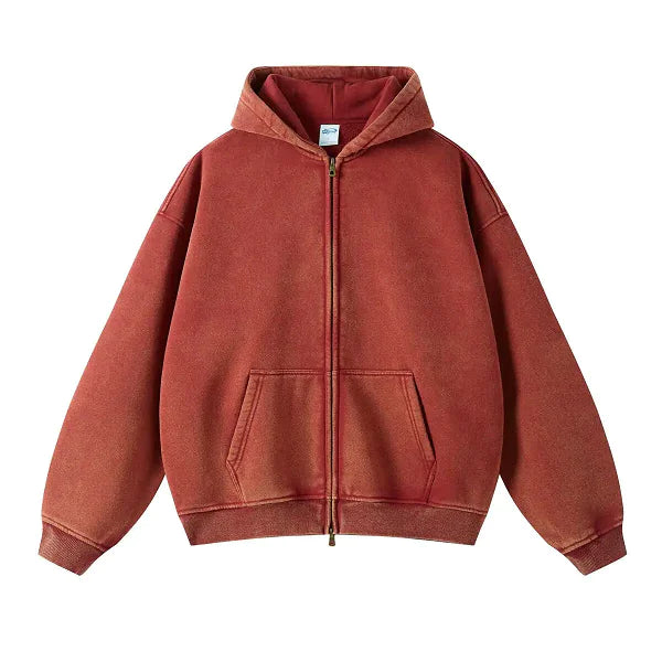 Washed Heavyweight Zip Hoodie