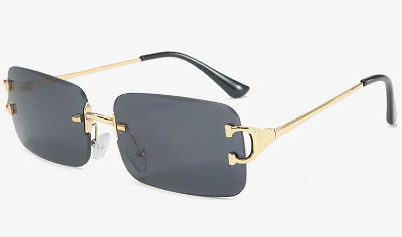 Rimless Rectangular Sunglasses