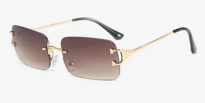 Rimless Rectangular Sunglasses